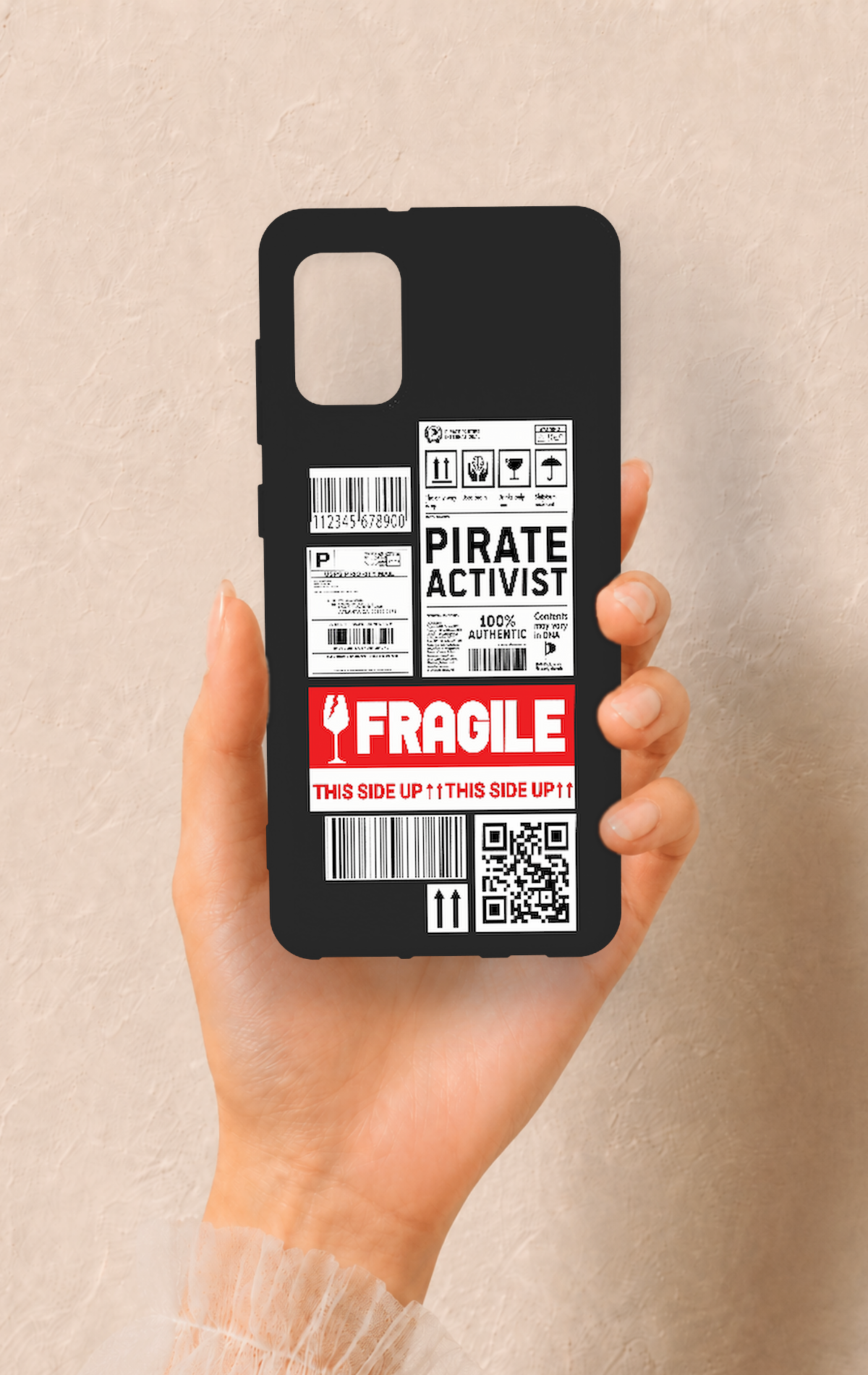 Samsung A31 Uyumlu Fragile Desenli Silikon Kılıf