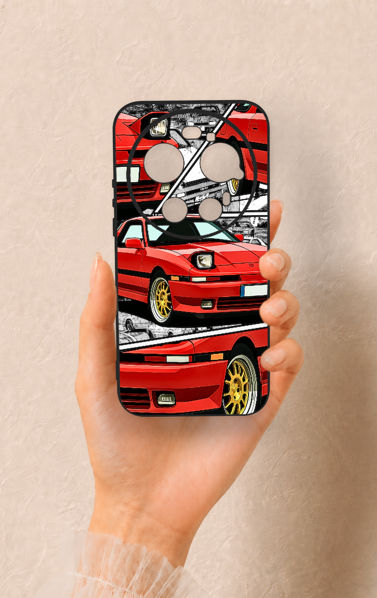 Xiaomi Mi 17 Ultra Uyumlu Kırmızı Supra Desenli Silikon Kılıf