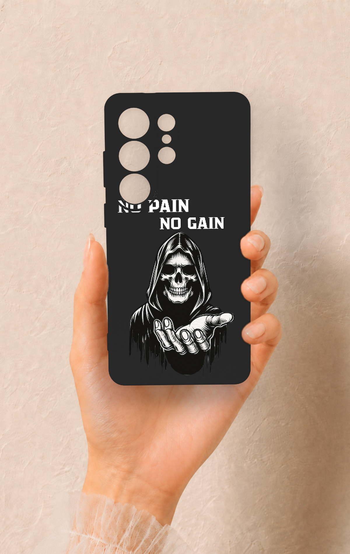 Samsung S26 Ultra Uyumlu No Pain No Gain Desenli Silikon Kılıf