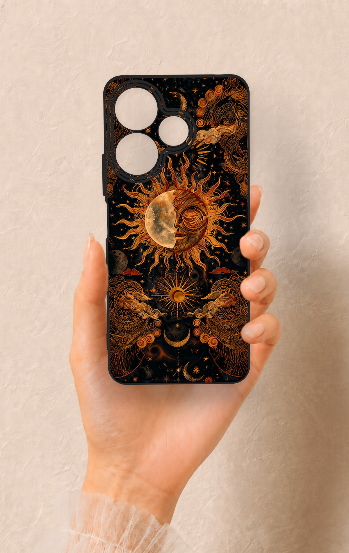Redmi 13 4G Uyumlu Mistik Güneş Desenli Silikon Kılıf