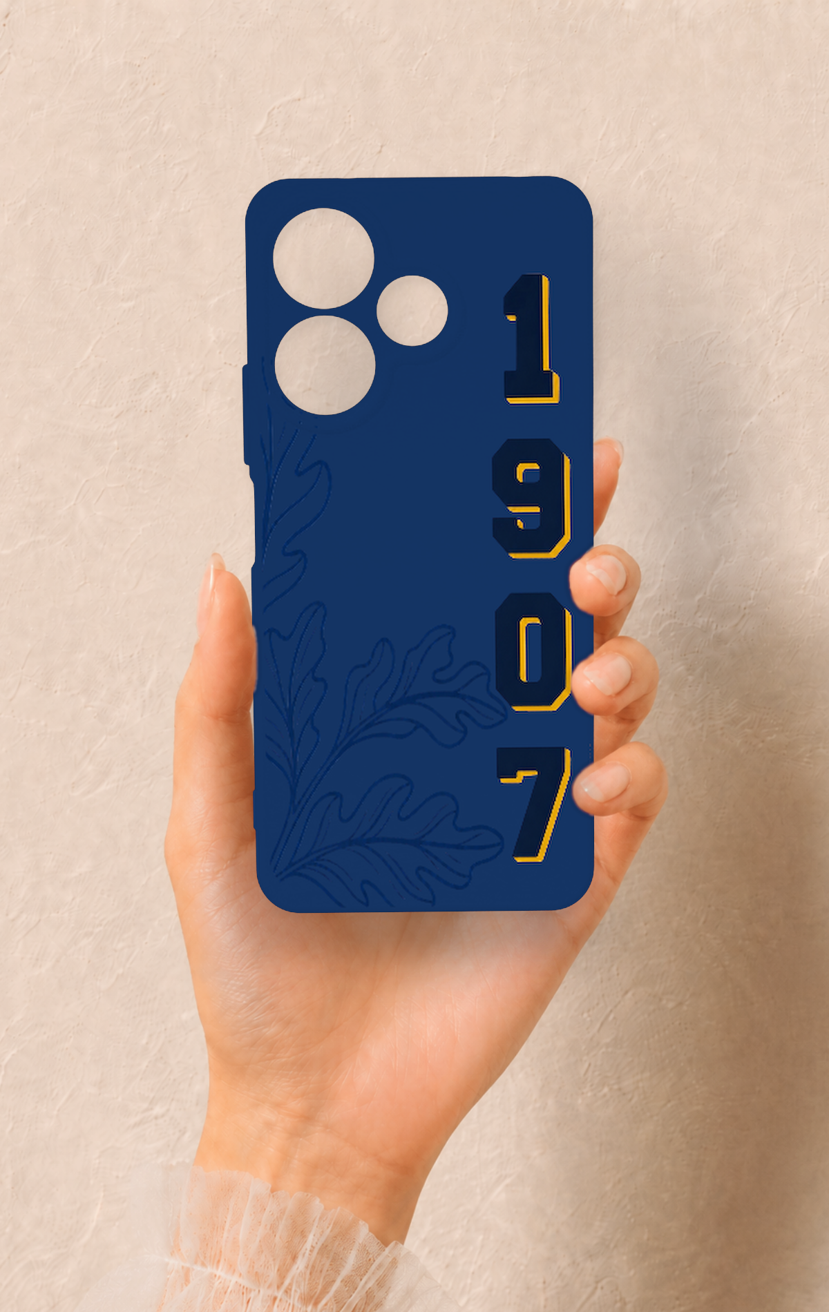 Redmi 13 4G Uyumlu 1907 Palamut Desenli Silikon Kılıf