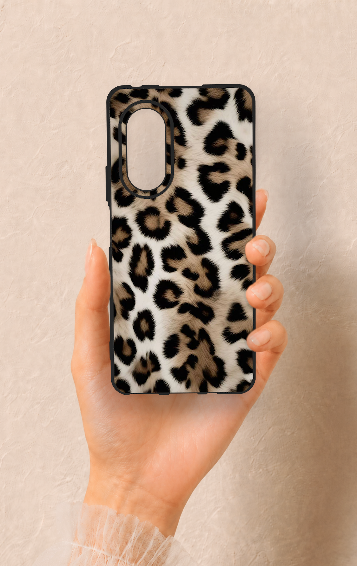 Huawei Nova 9Se Uyumlu Leopar Derisi Desenli Silikon Kılıf