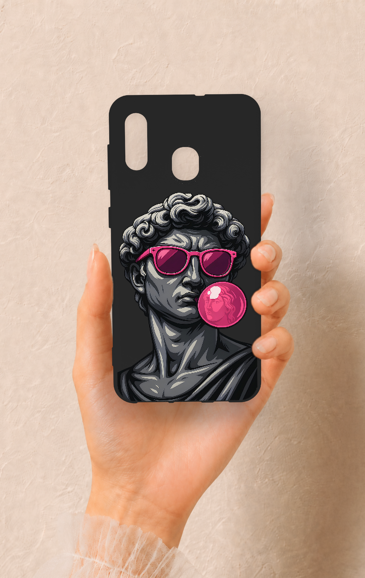 Samsung A20-A30 Uyumlu Pop David Desenli Silikon Kılıf