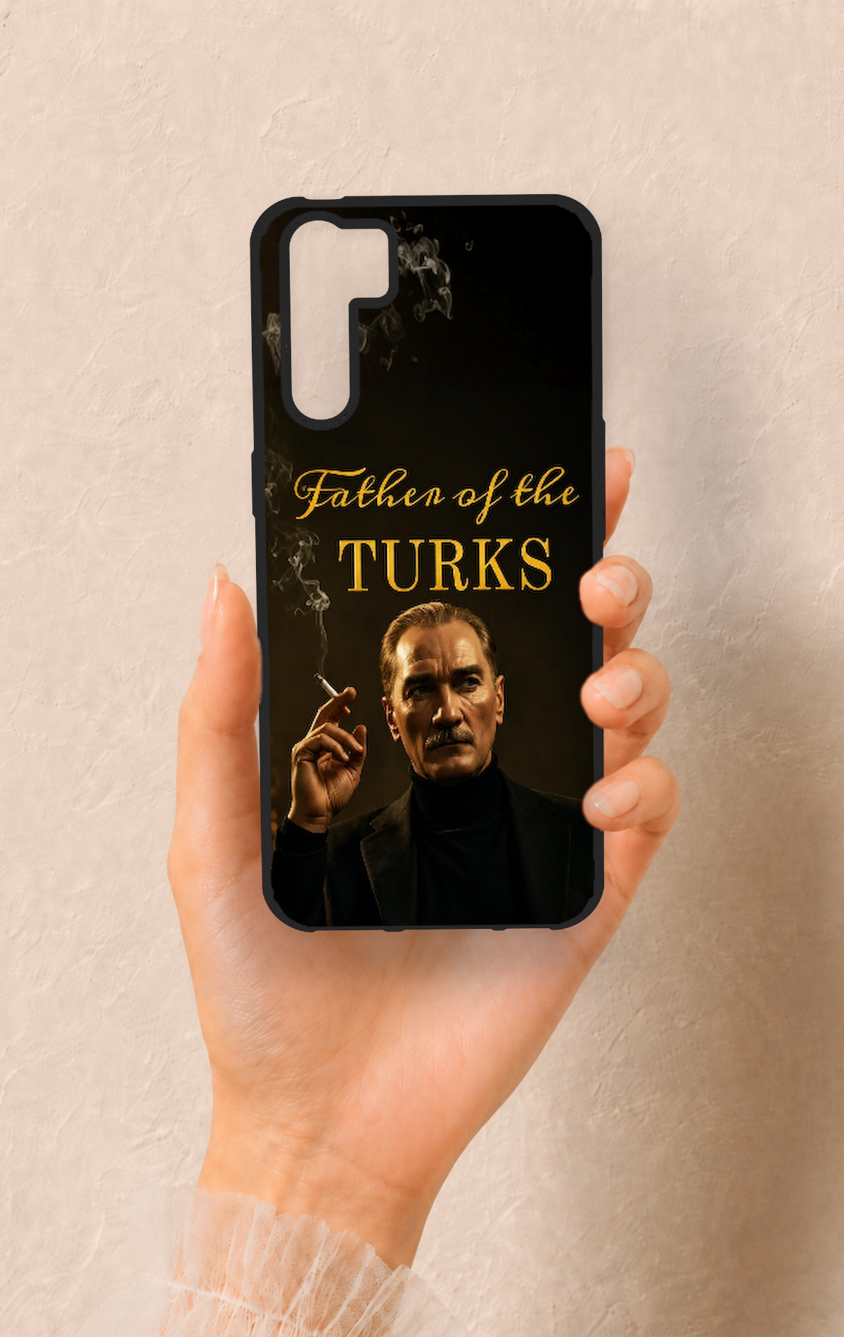 Oppo A91 Uyumlu Father Of The Turks Desenli Silikon Kılıf