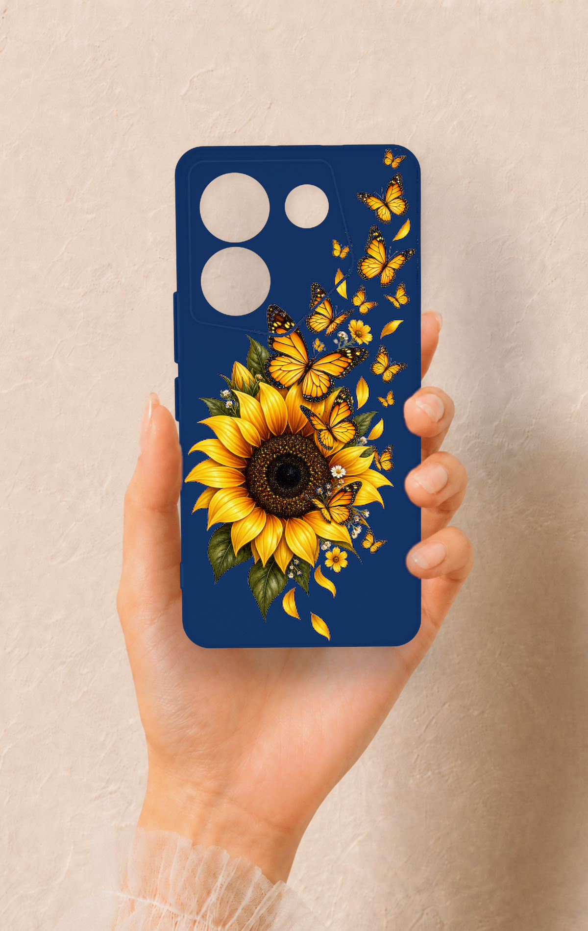 Tecno Camon 20 Pro Uyumlu Ayçiçeği Desenli Silikon Kılıf