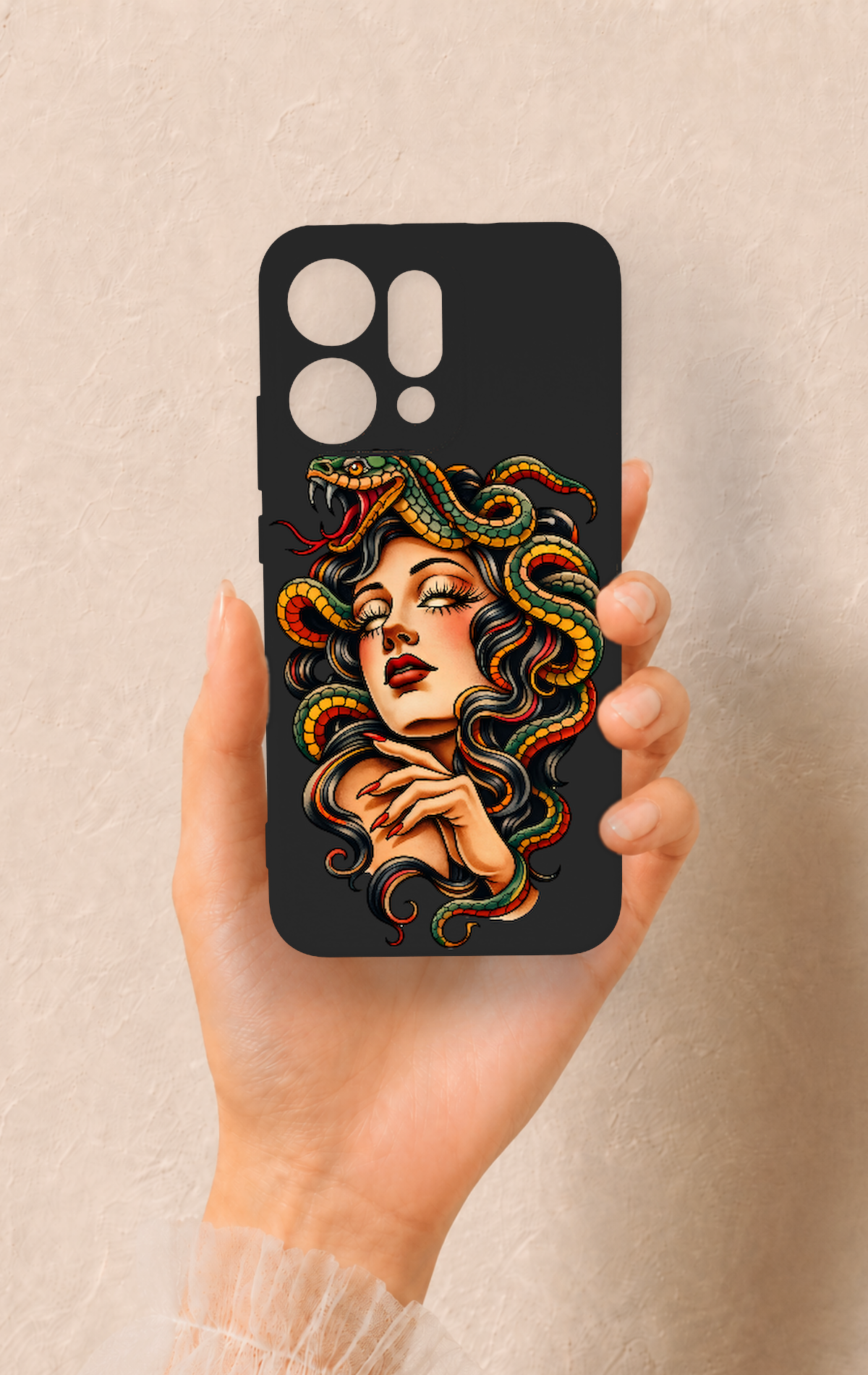 Oppo Reno 14 Uyumlu Medusa Desenli Silikon Kılıf