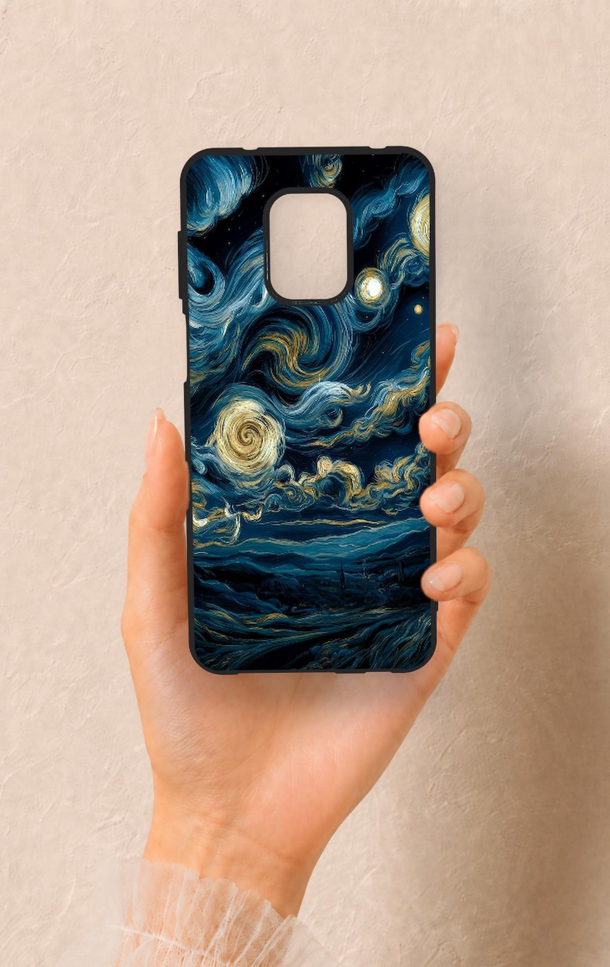 Redmi Note 9 Pro 9S Uyumlu Yıldızlı Gece Desenli Silikon Kılıf