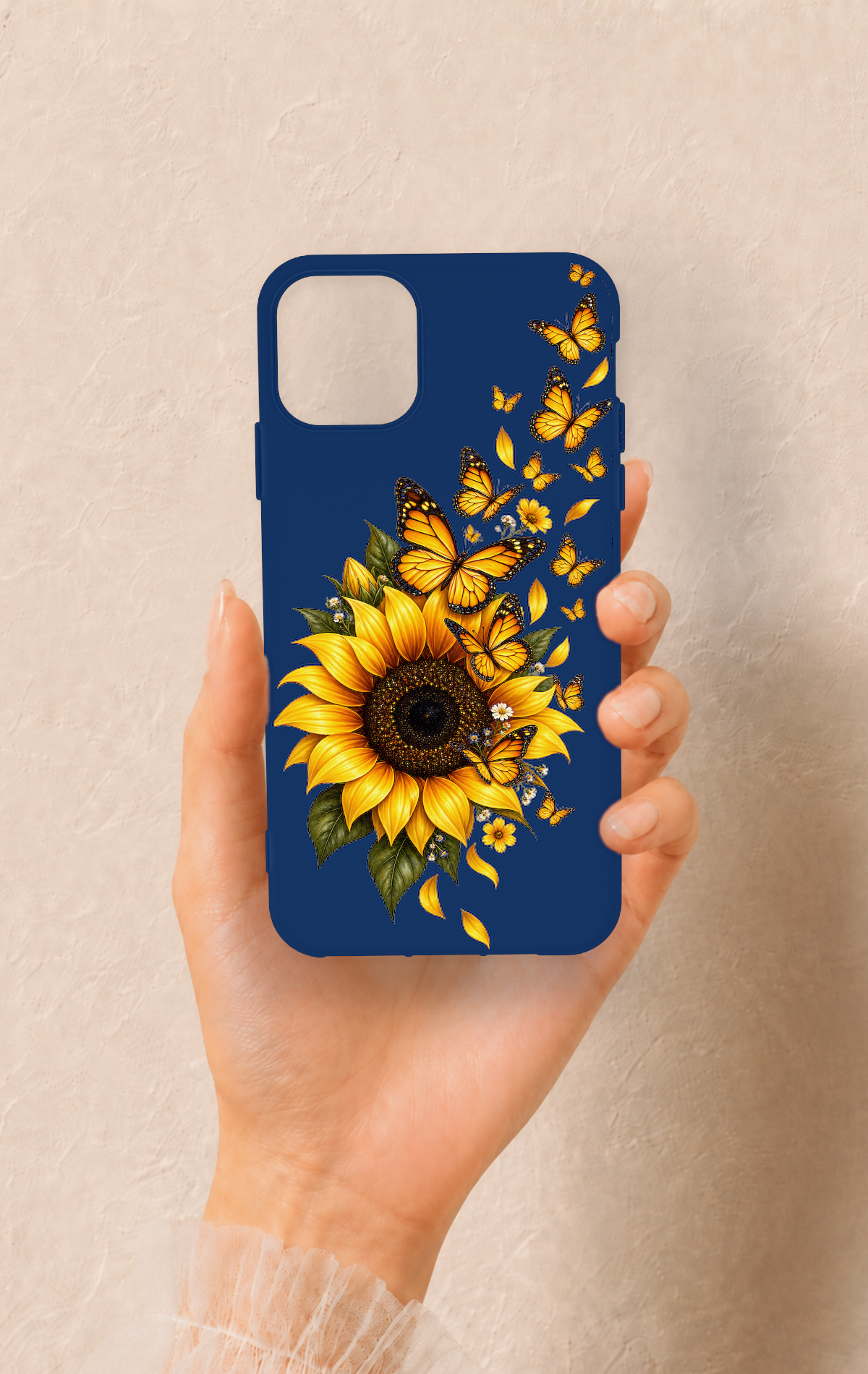 iPhone 11 Pro Max Uyumlu Ayçiçeği Desenli Silikon Kılıf