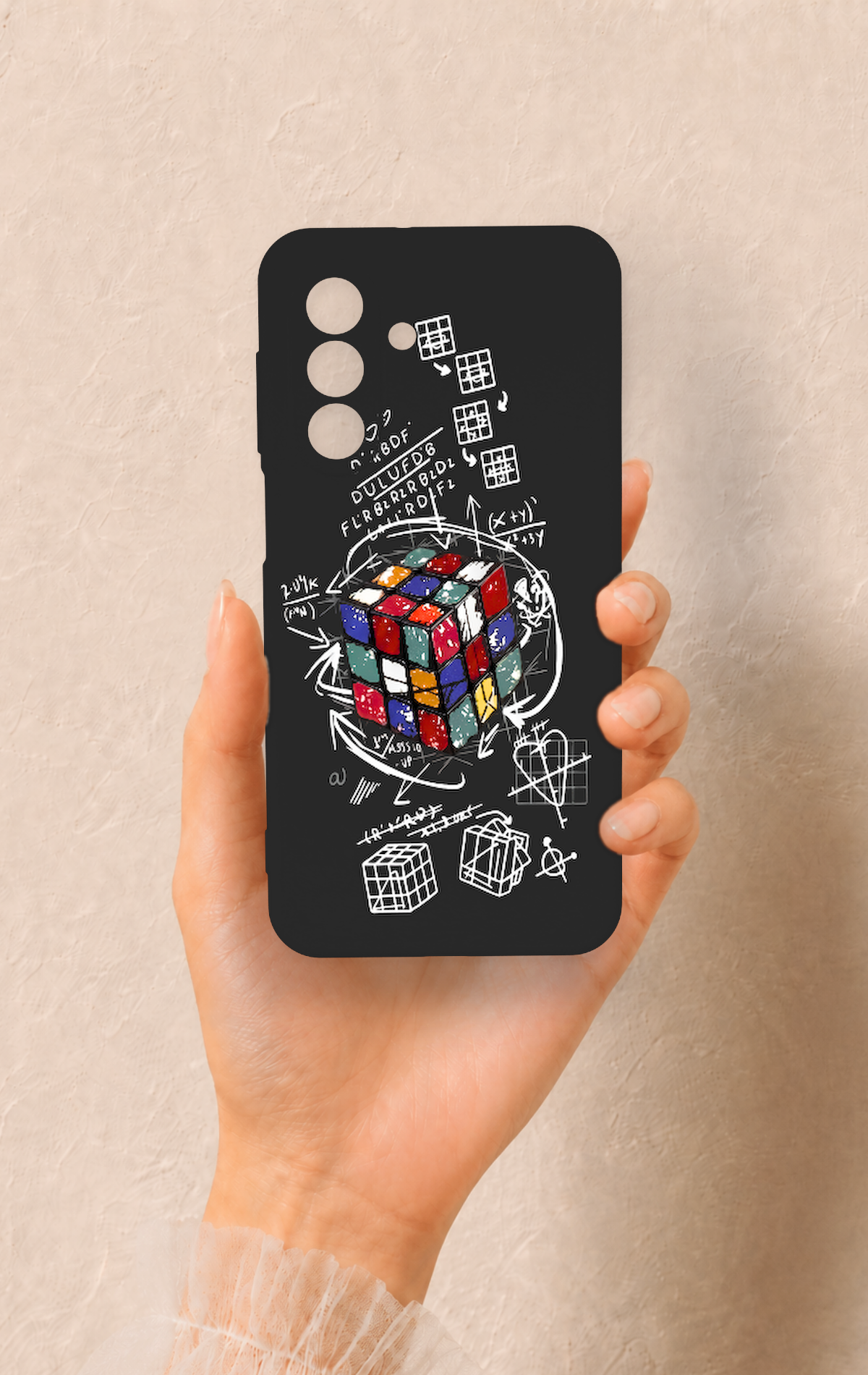 Samsung A17 Uyumlu Rubik Küb Desenli Silikon Kılıf