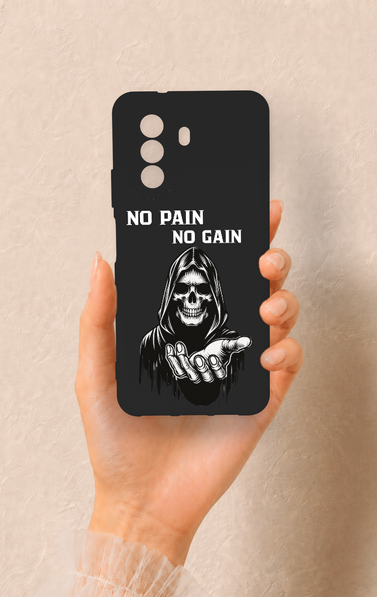 Huawei Nova Y70 Uyumlu No Pain No Gain Desenli Silikon Kılıf