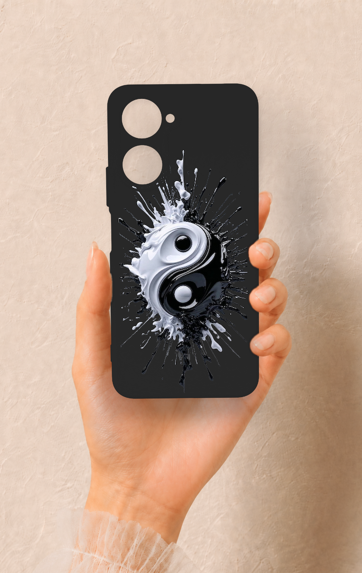 Vivo Y18 Uyumlu İyi ve Kötü Desenli Silikon Kılıf