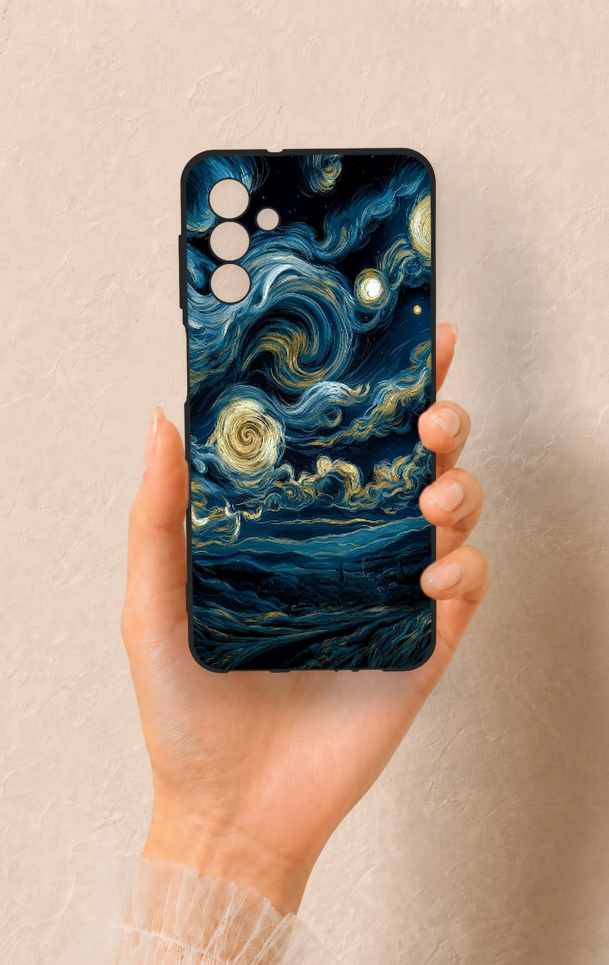 Samsung A04S Uyumlu Yıldızlı Gece Desenli Silikon Kılıf