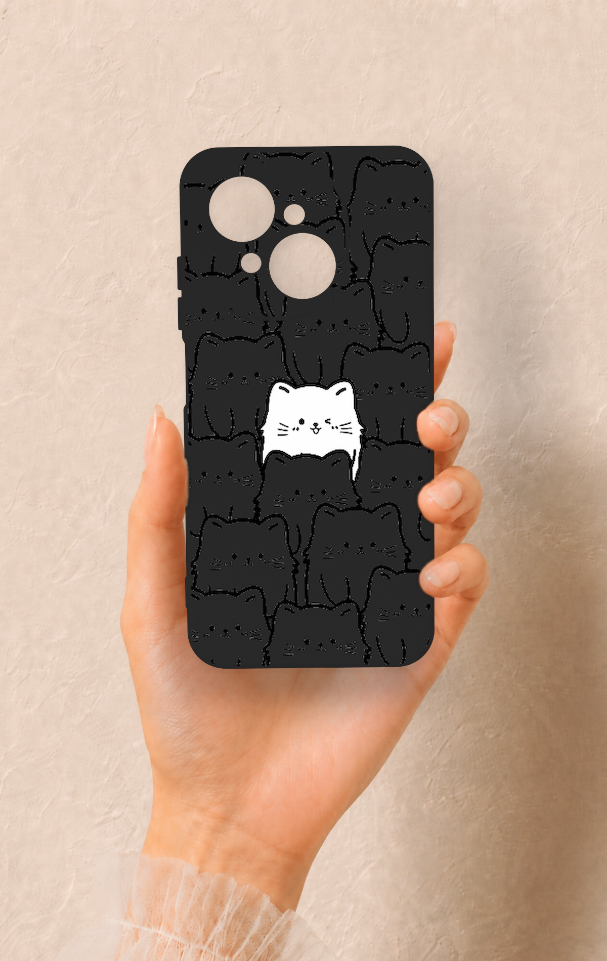Tecno Spark Go1 Uyumlu Many Cats Desenli Silikon Kılıf