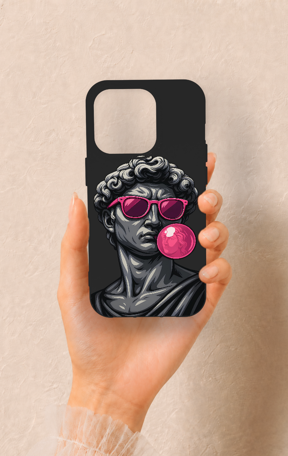 iPhone 14 Pro Uyumlu Pop David Desenli Silikon Kılıf