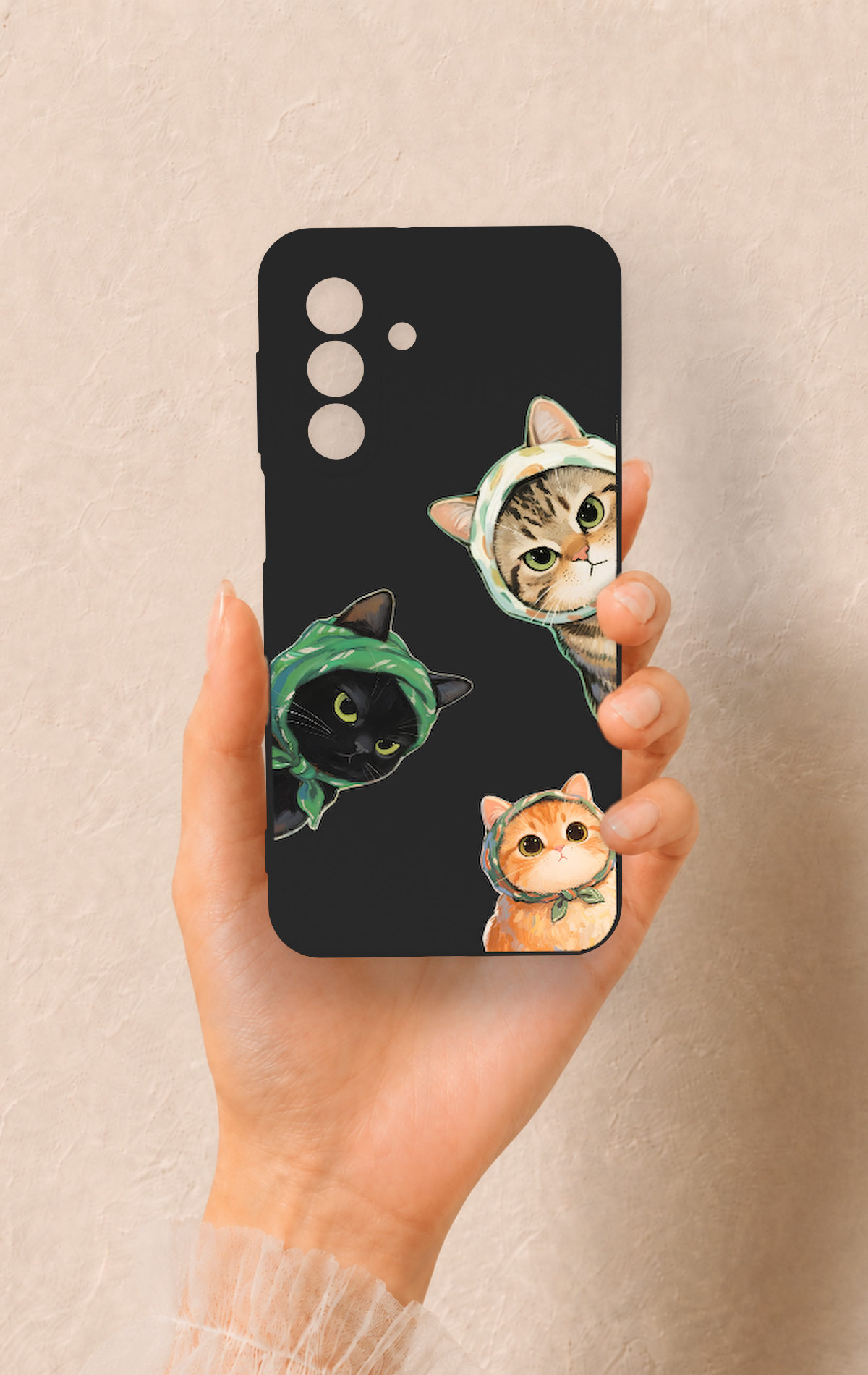 Samsung A17 Uyumlu Kedi Ekibi Desenli Silikon Kılıf