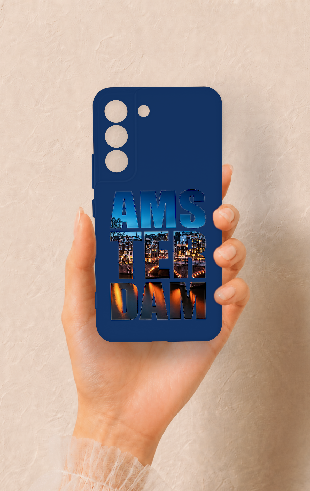 Samsung S22 Uyumlu Amsterdam Desenli Silikon Kılıf
