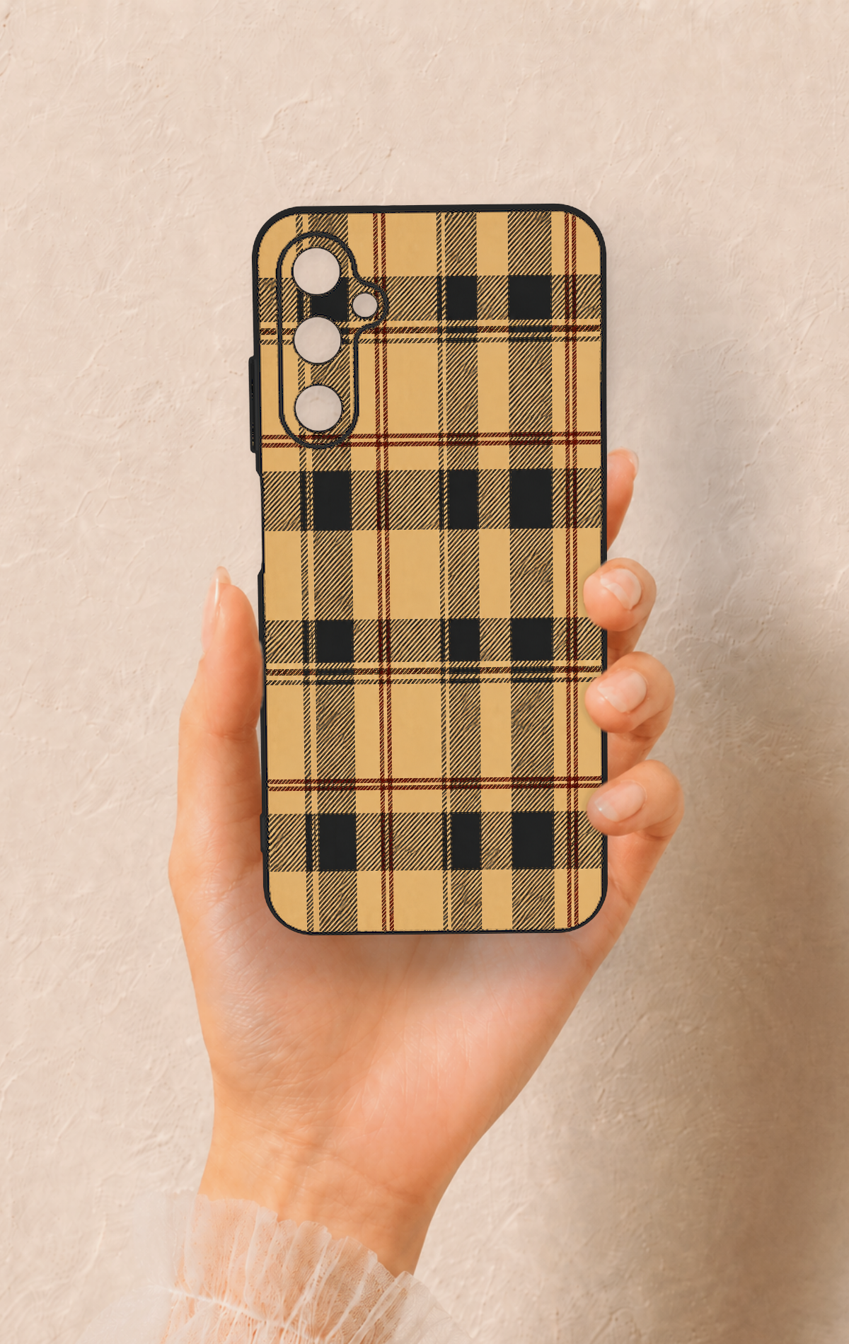 Samsung A05s Uyumlu Burberry Ekose Desenli Silikon Kılıf