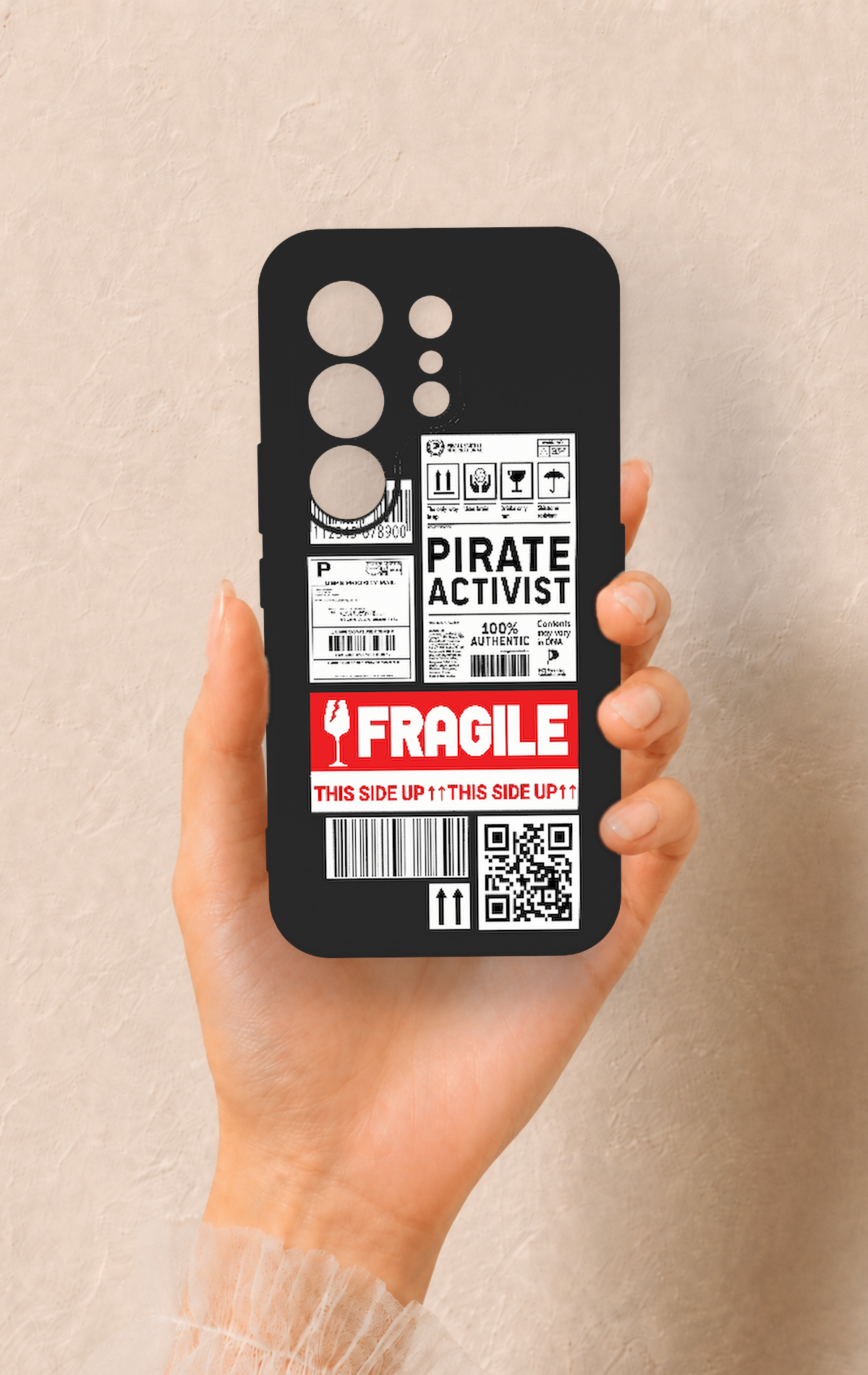 Tecno Camon 50 4G Uyumlu Fragile Desenli Silikon Kılıf