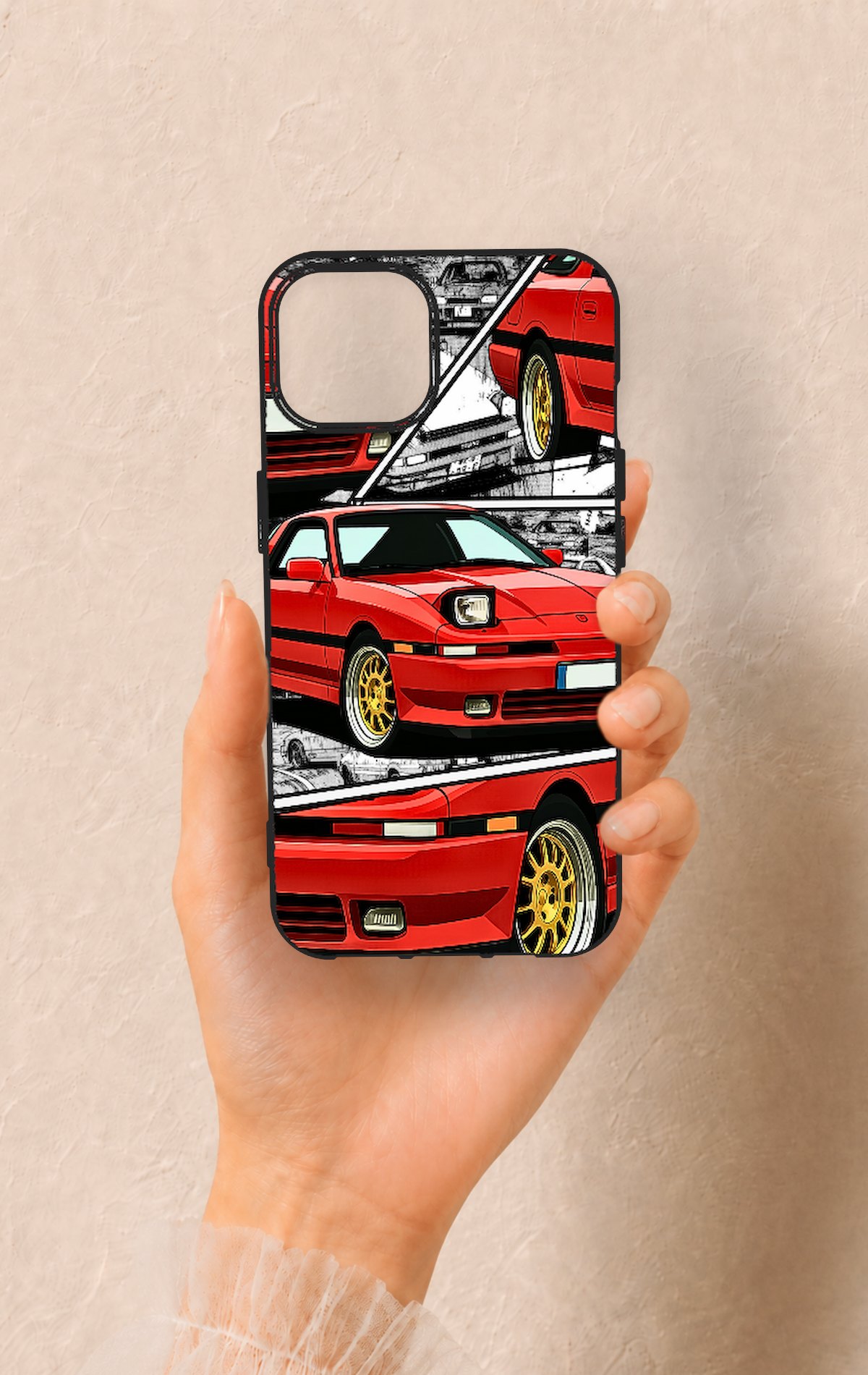iPhone 14 Uyumlu Kırmızı Supra Desenli Silikon Kılıf