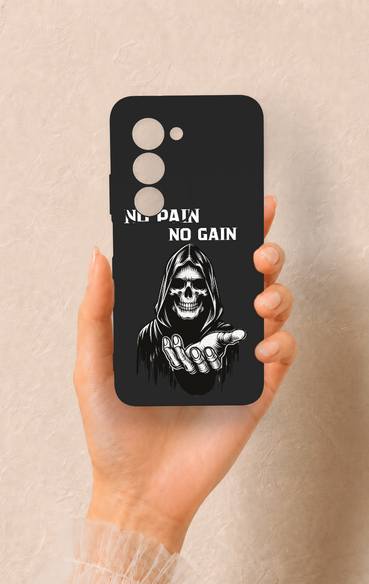 Redmi 15 5G Uyumlu No Pain No Gain Desenli Silikon Kılıf