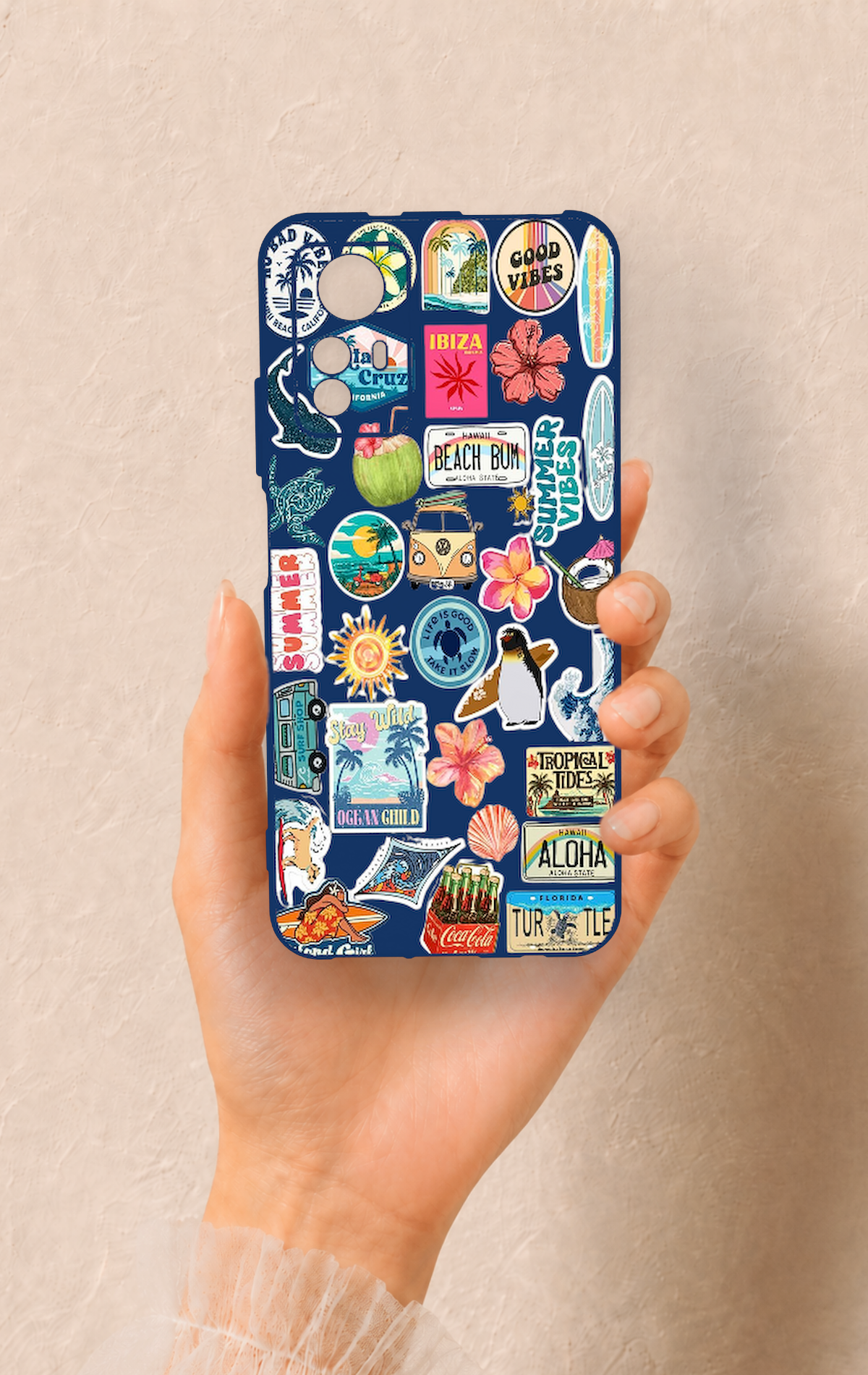 Redmi Note 12S Uyumlu Summer Vibes Desenli Silikon Kılıf