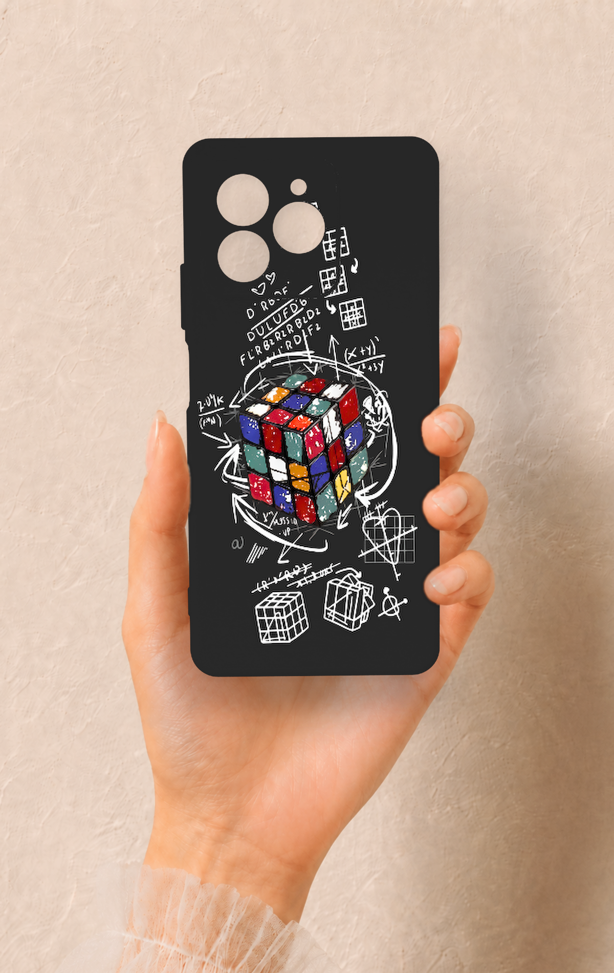 Omix X7 Uyumlu Rubik Küb Desenli Silikon Kılıf