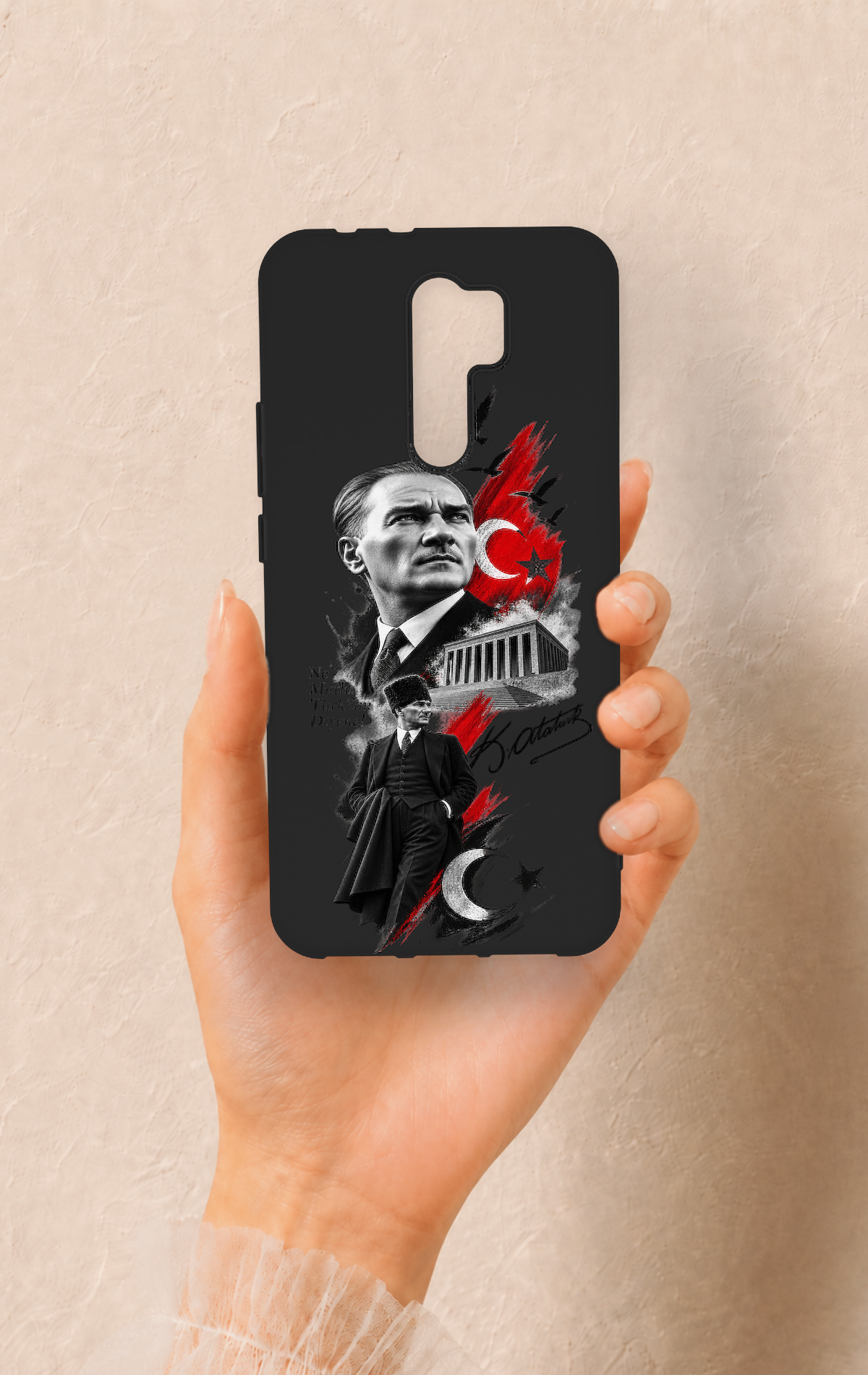 Redmi 9 Uyumlu Atatürk Anıtkabir Desenli Silikon Kılıf