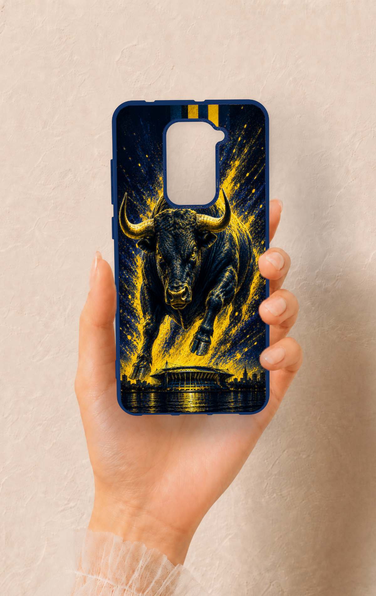 Redmi Note 9 Uyumlu Kadiköy Boğası Desenli Silikon Kılıf