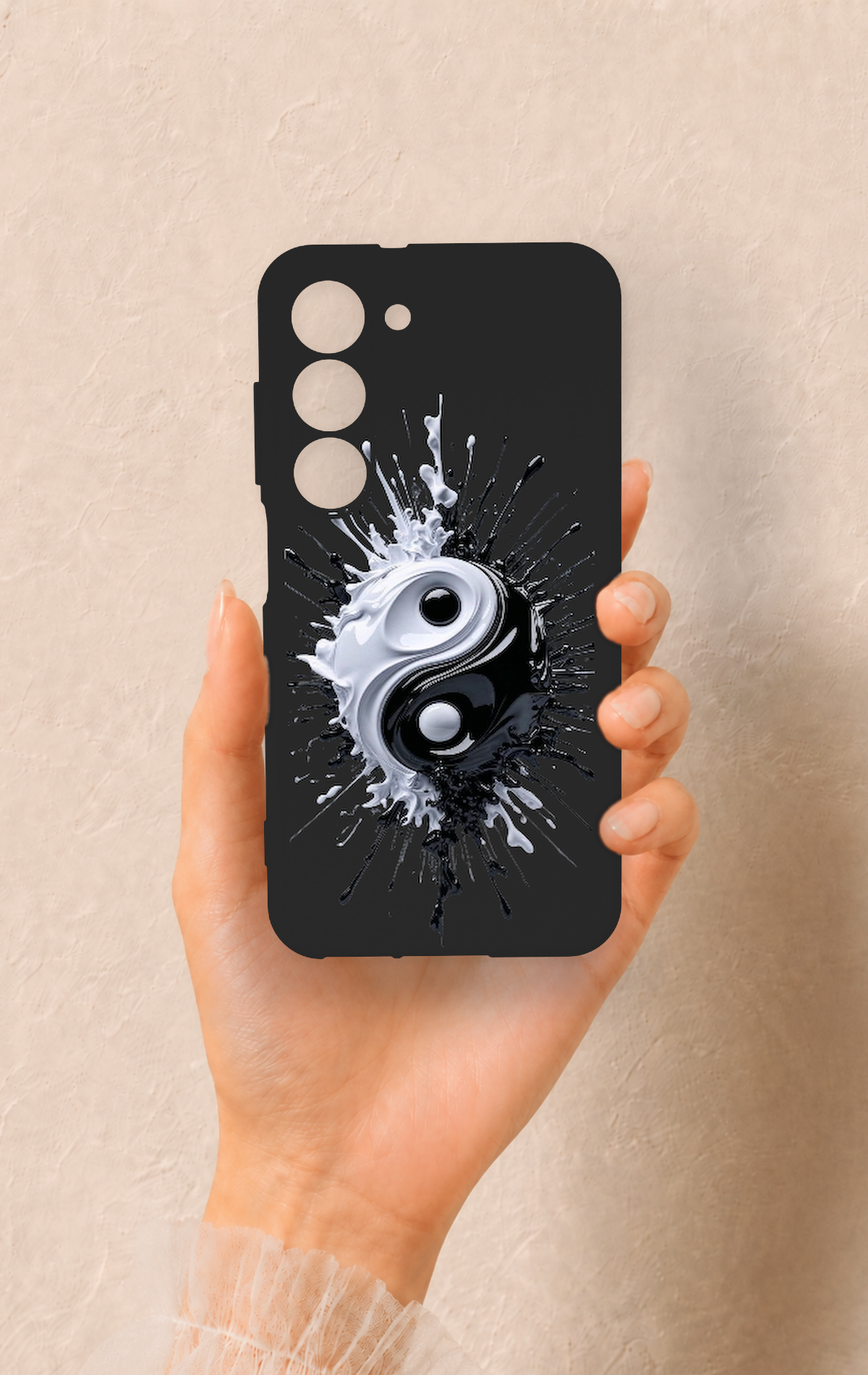 Samsung S23 Uyumlu İyi ve Kötü Desenli Silikon Kılıf