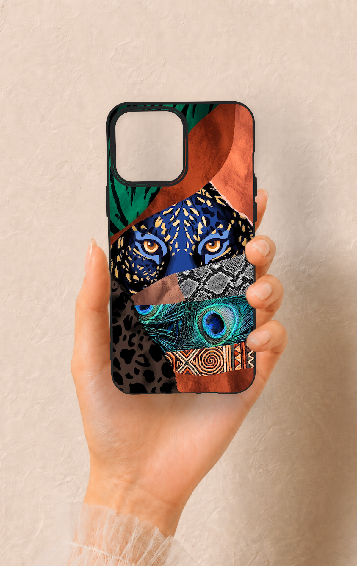 iPhone 13 Pro Max Uyumlu Amazon Kaplan Desenli Silikon Kılıf