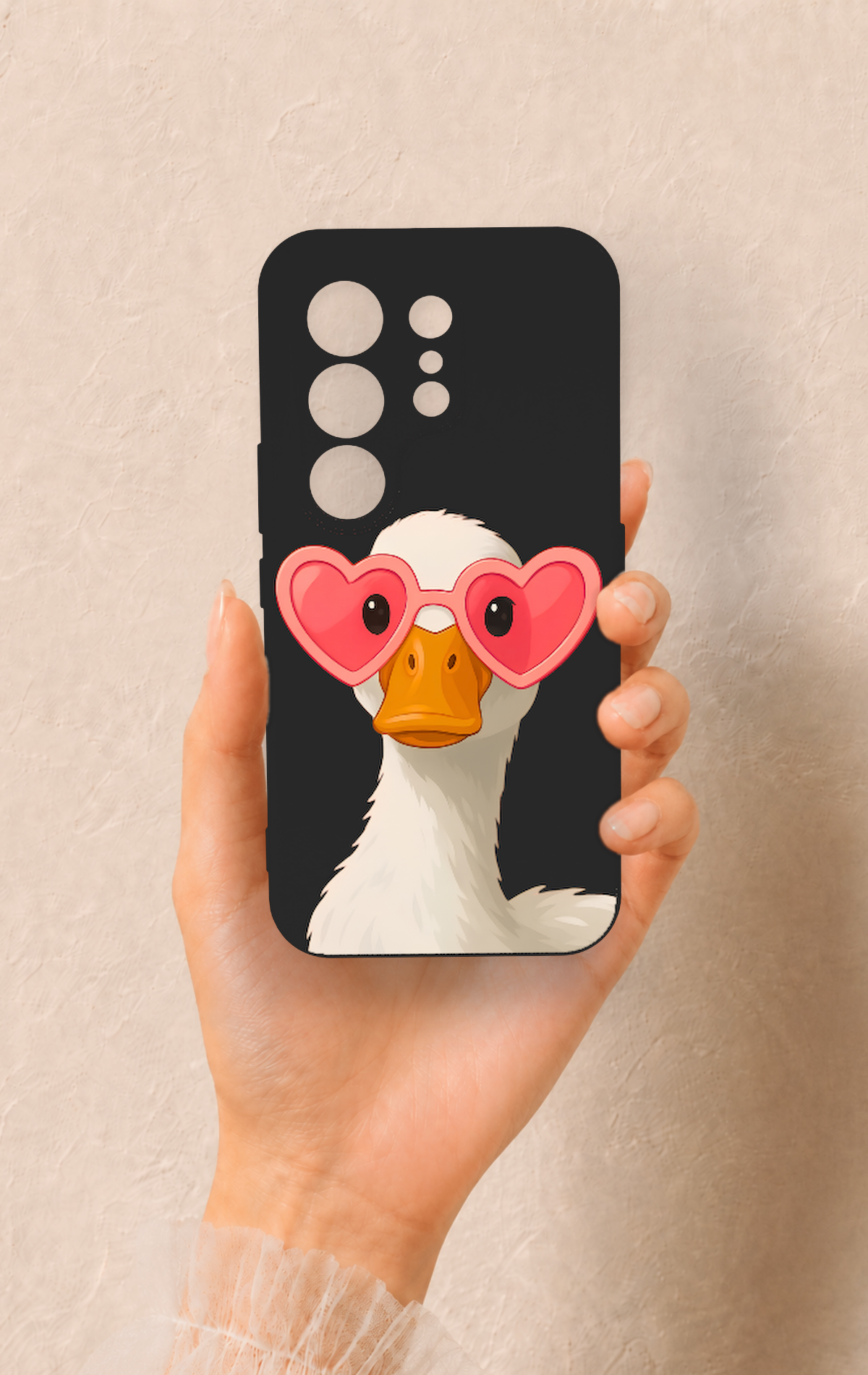 Tecno Camon 50 4G Uyumlu Aşık Ördek Desenli Silikon Kılıf