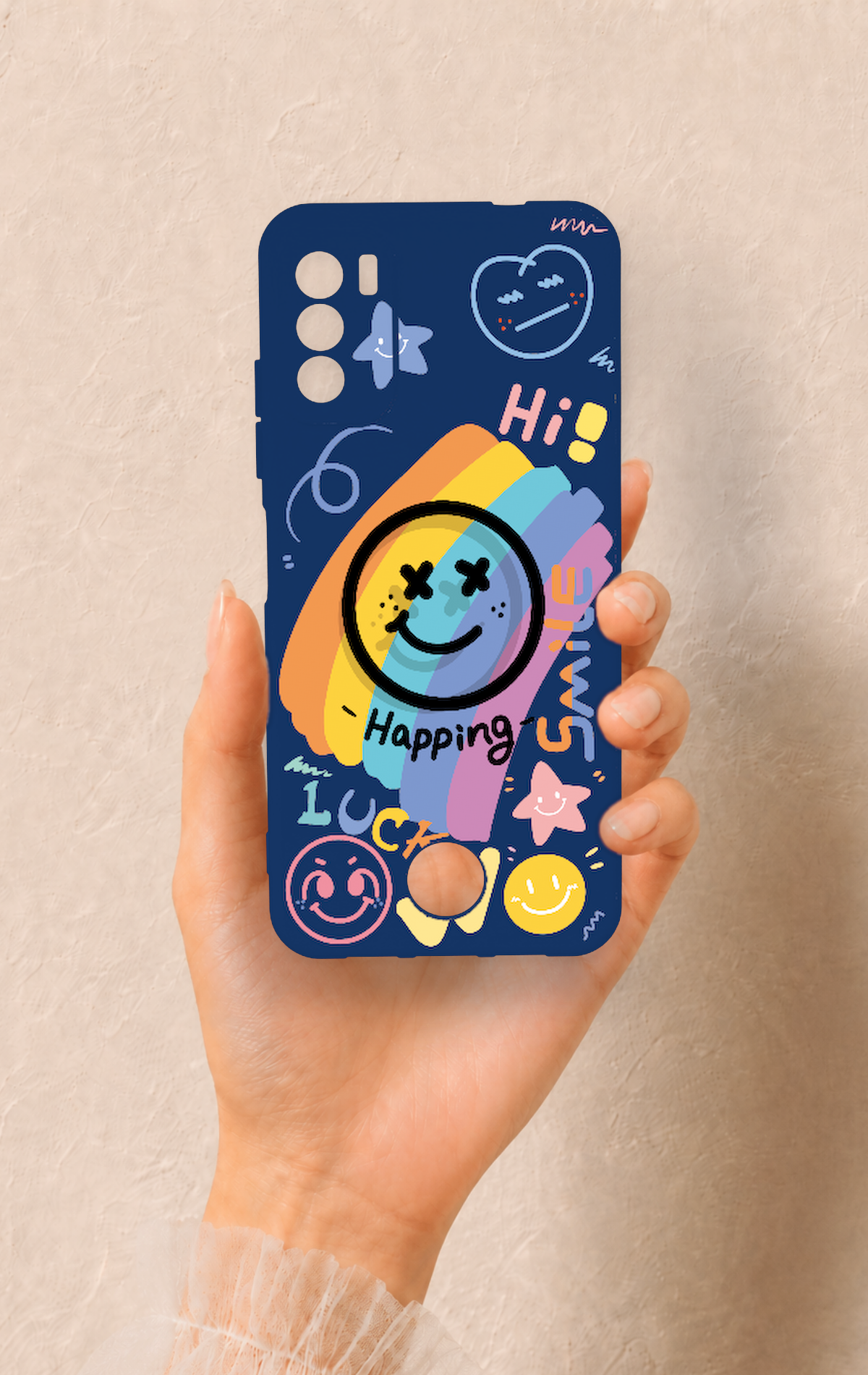 Reeder S19 Max Pro S Uyumlu Happing Smile Desenli Silikon Kılıf