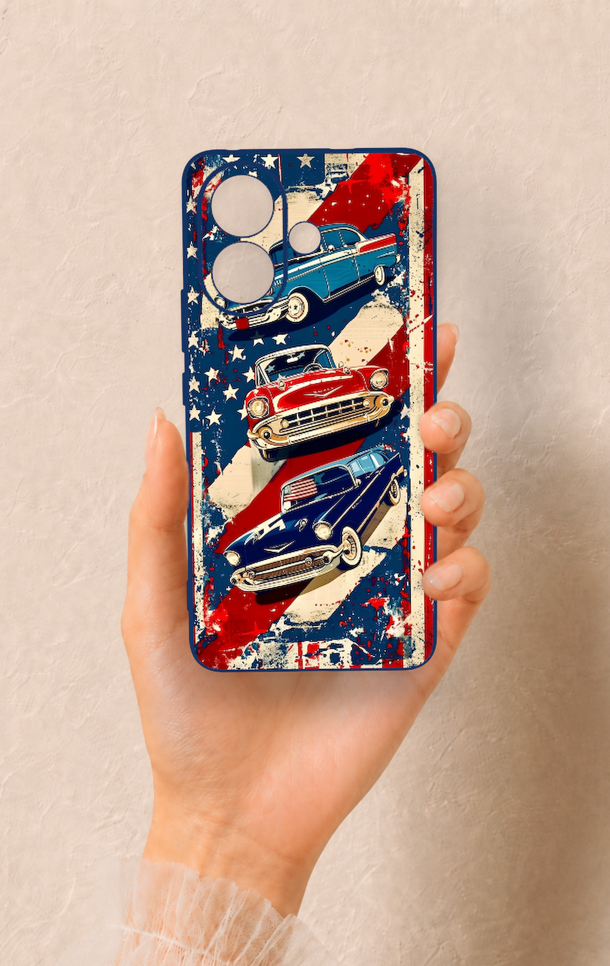 Vivo V60 Lite Uyumlu Amerikan Chevrolet Desenli Silikon Kılıf