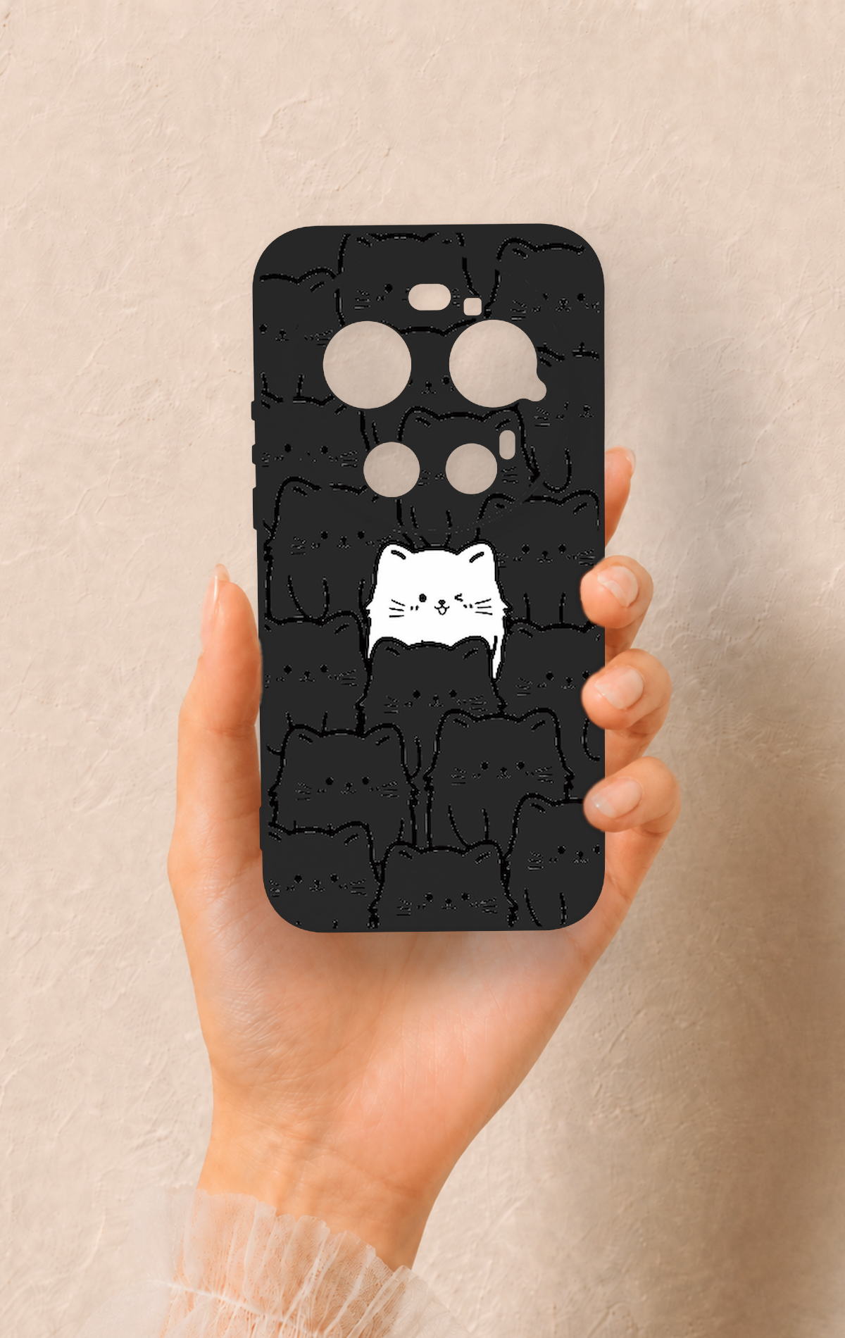 Xiaomi Mi 17 Ultra Uyumlu Many Cats Desenli Silikon Kılıf