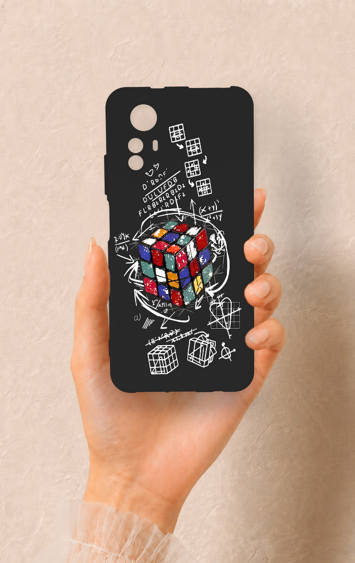 Redmi Note 12S Uyumlu Rubik Küb Desenli Silikon Kılıf