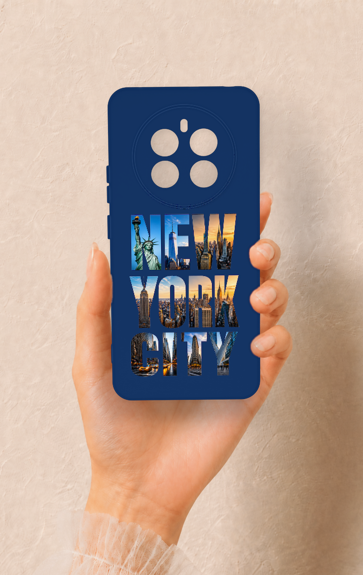 Realme 12 4G Uyumlu New York City Desenli Silikon Kılıf