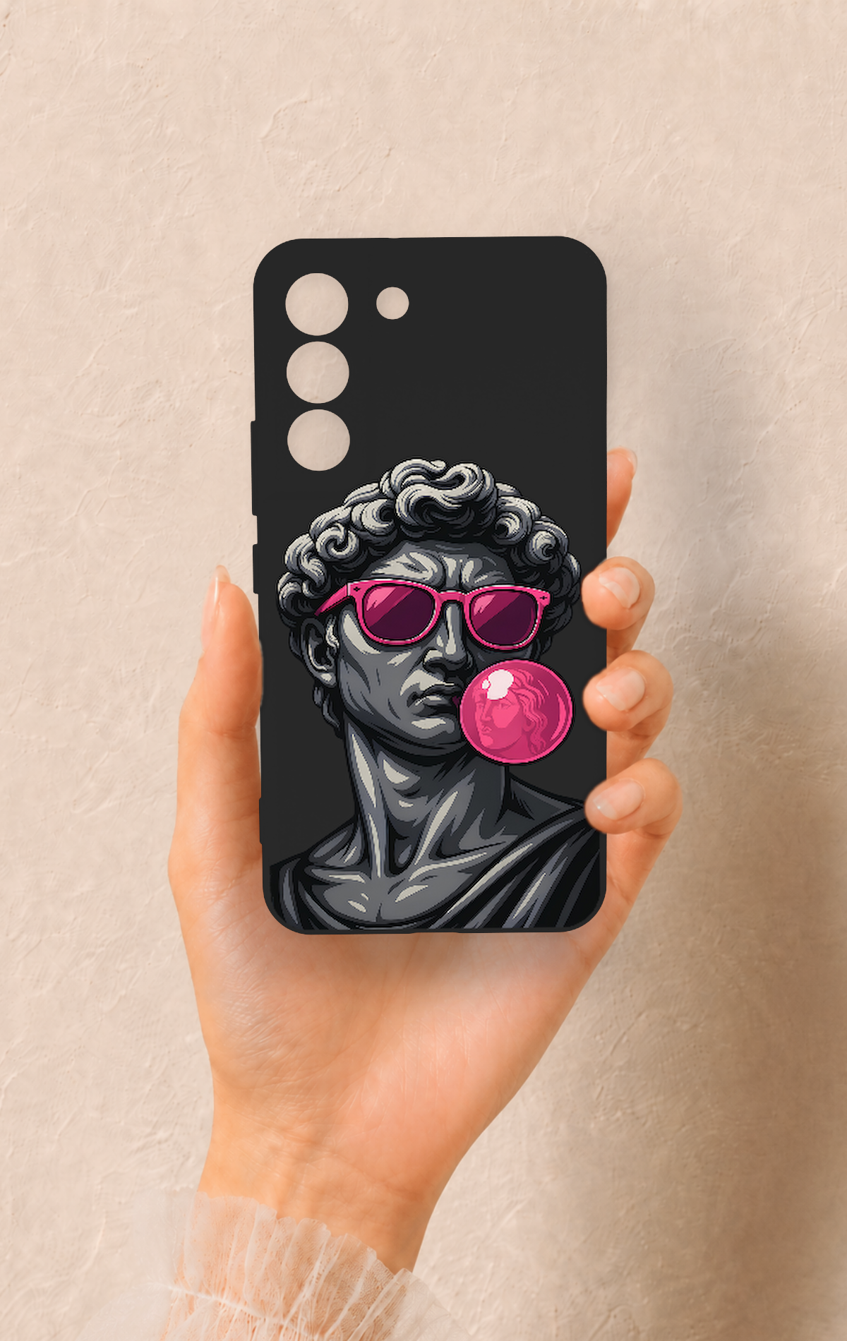 Samsung S22 Uyumlu Pop David Desenli Silikon Kılıf