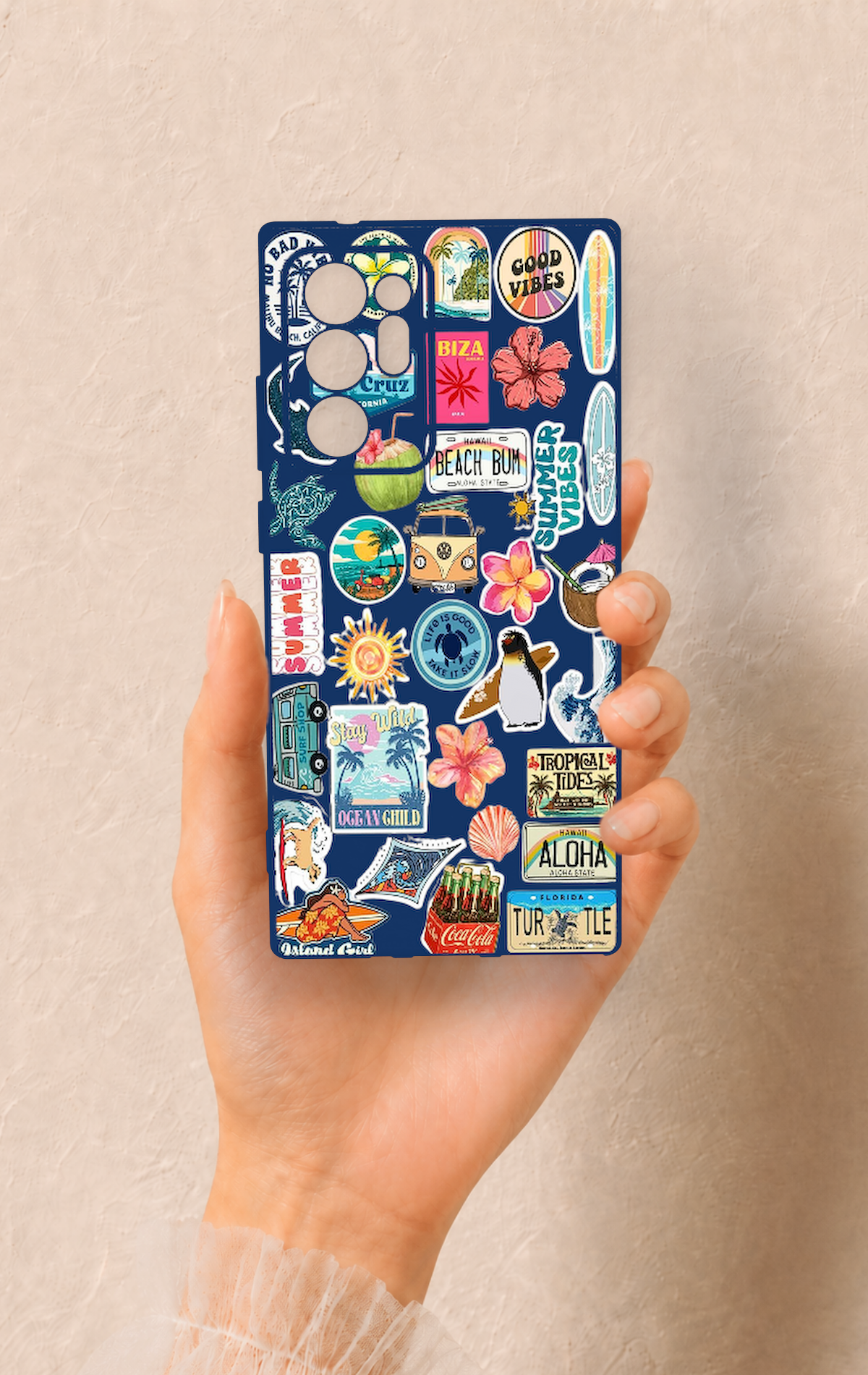 Samsung Note 20 Ultra Uyumlu Summer Vibes Desenli Silikon Kılıf