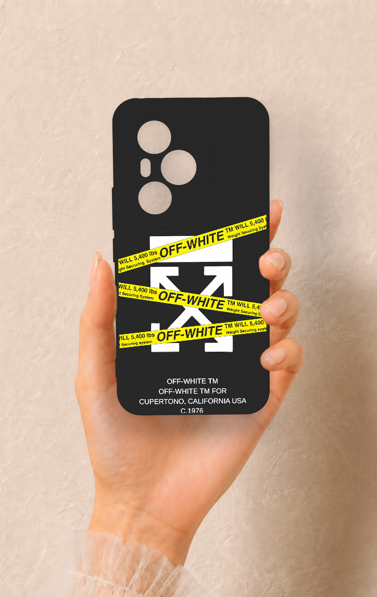 Honor 400 Pro Uyumlu Off White Desenli Silikon Kılıf