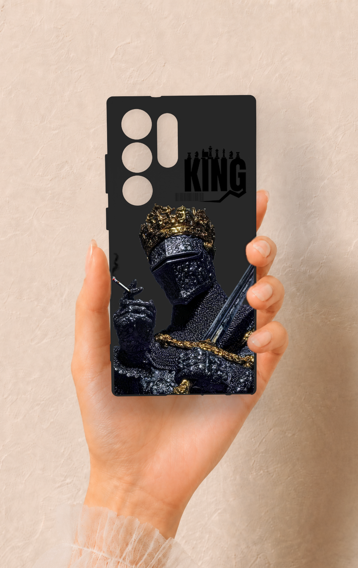 Samsung S23 Ultra Uyumlu King Desenli Silikon Kılıf