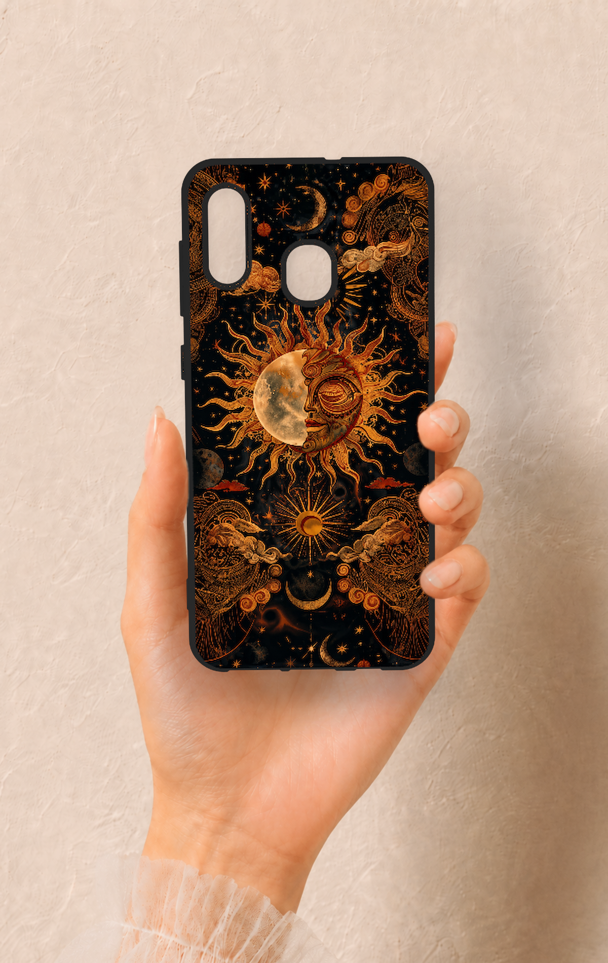 Samsung A20-A30 Uyumlu Mistik Güneş Desenli Silikon Kılıf