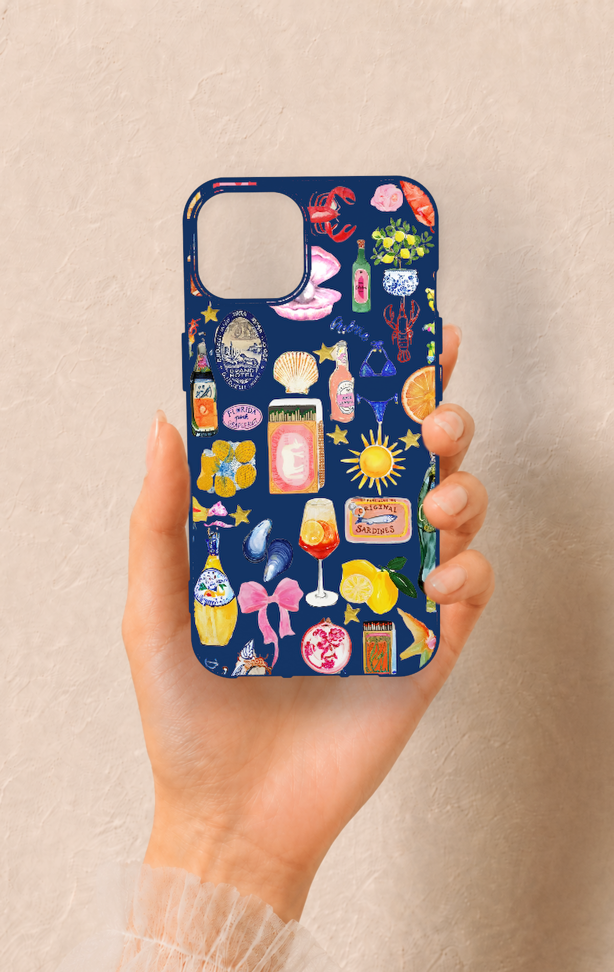 iPhone 14 Uyumlu Summer Desenli Silikon Kılıf