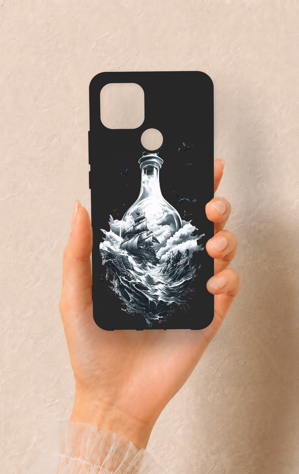 Oppo A15 Uyumlu Secret Sea Desenli Silikon Kılıf