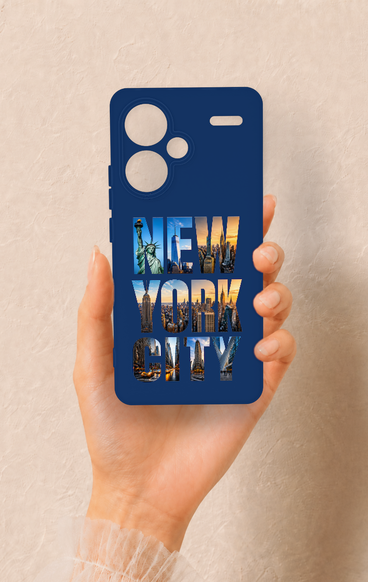 Redmi Note 13 Pro Plus Uyumlu New York City Desenli Silikon Kılıf