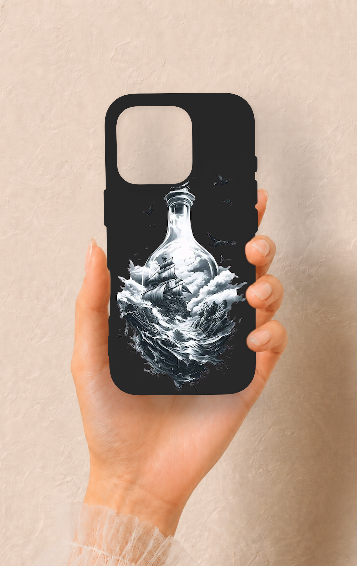 iPhone 16 Pro Uyumlu Secret Sea Desenli Silikon Kılıf