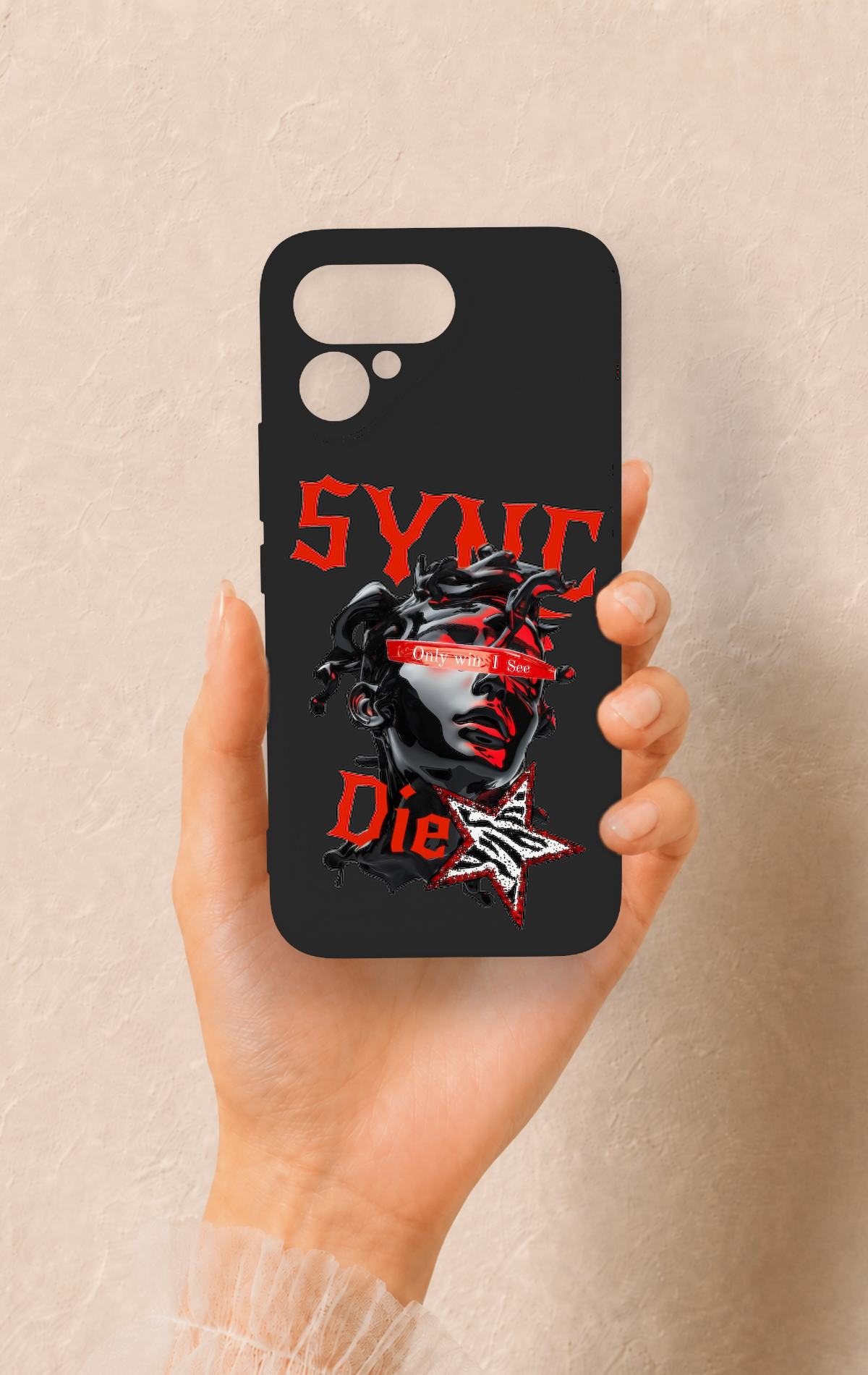 Tecno Pova Curve 2 Uyumlu Sync Die Desenli Silikon Kılıf