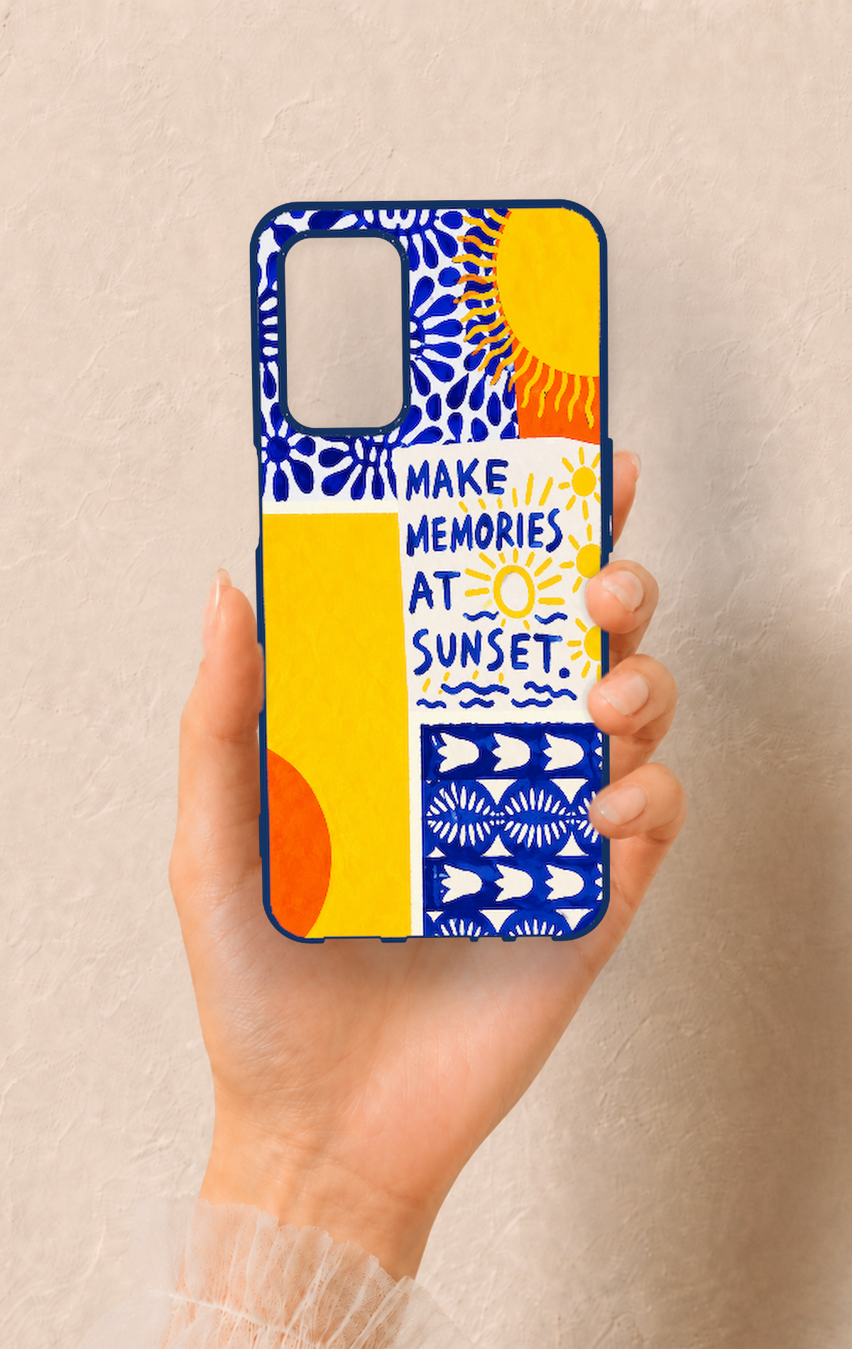 Oppo A55 Uyumlu Sunset Desenli Silikon Kılıf