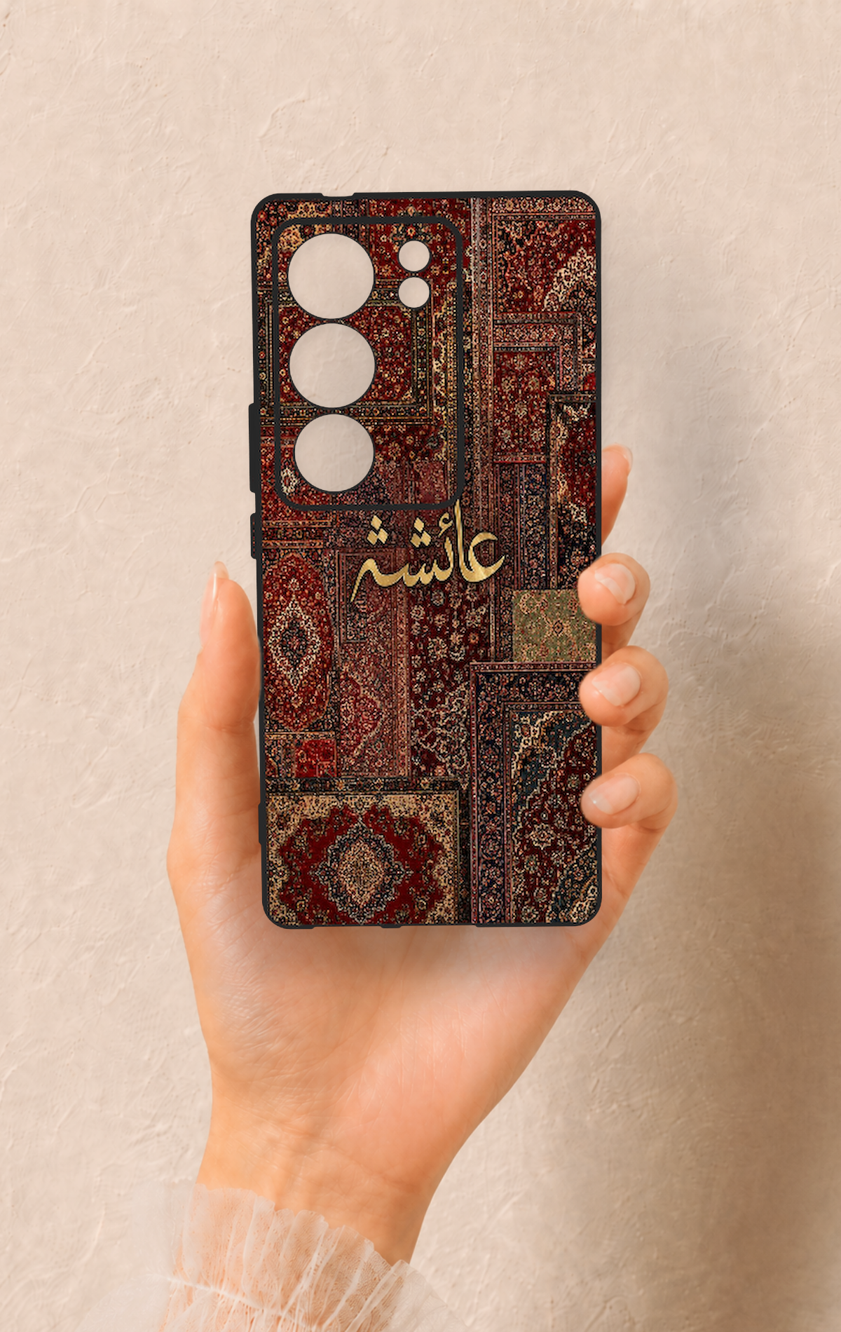 Vivo V29 Uyumlu Vintage Halı Desenli Silikon Kılıf