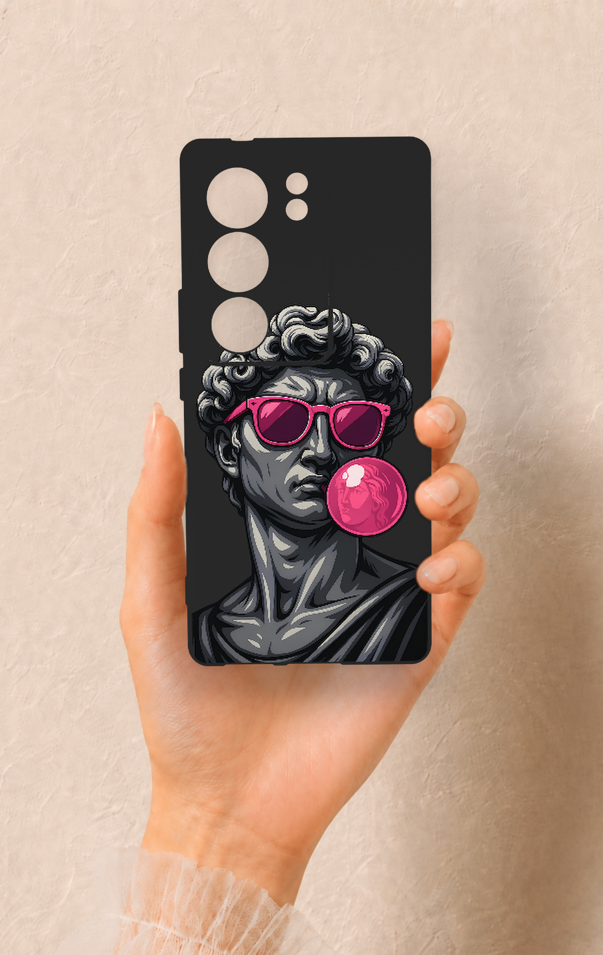 Vivo V29 Uyumlu Pop David Desenli Silikon Kılıf
