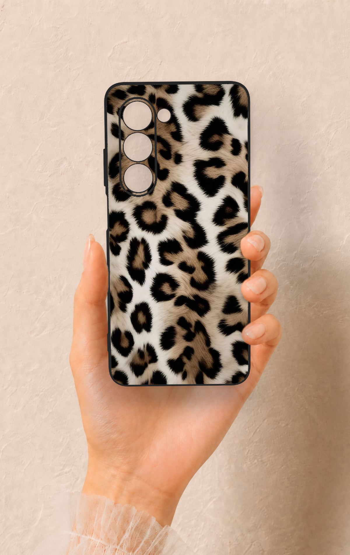 Oppo A5 5G Uyumlu Leopar Derisi Desenli Silikon Kılıf